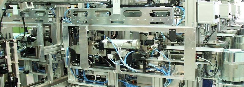 high industry machines with cables